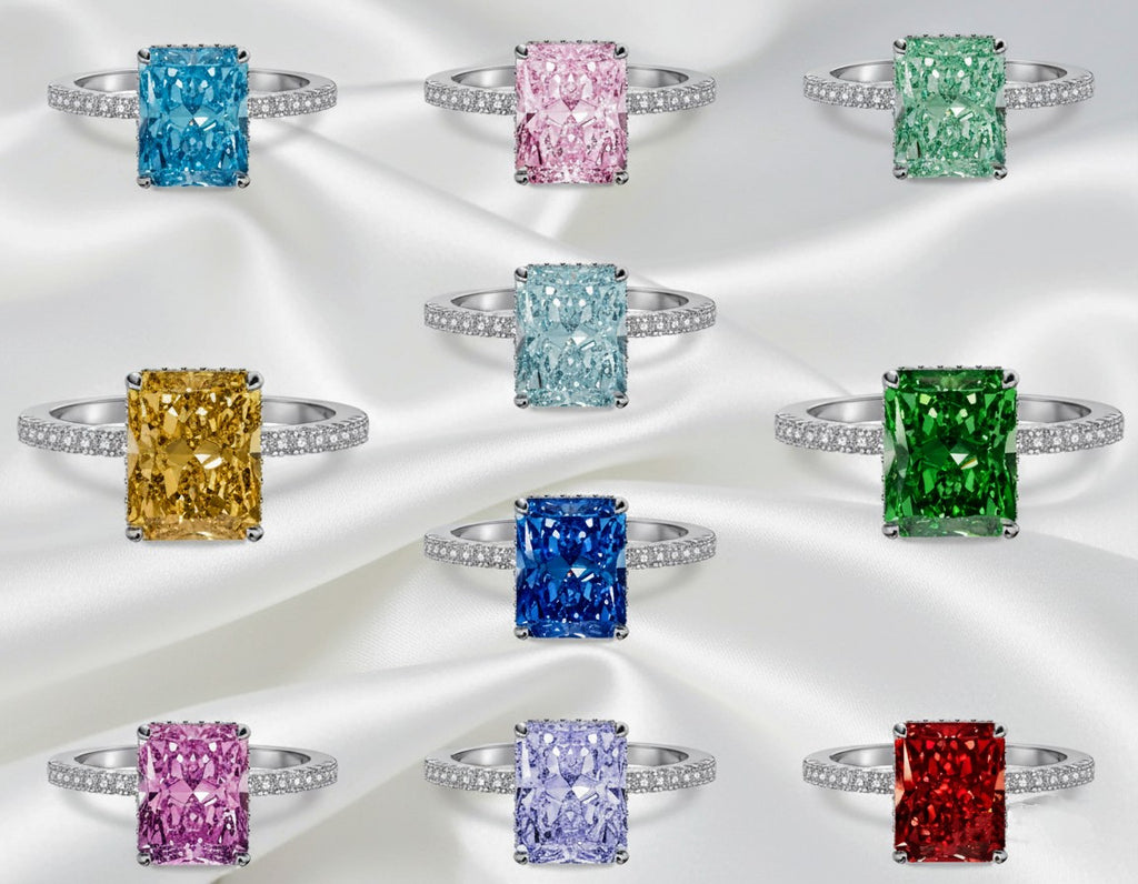 Sterling Silver Ring with Coloured Centre Stone