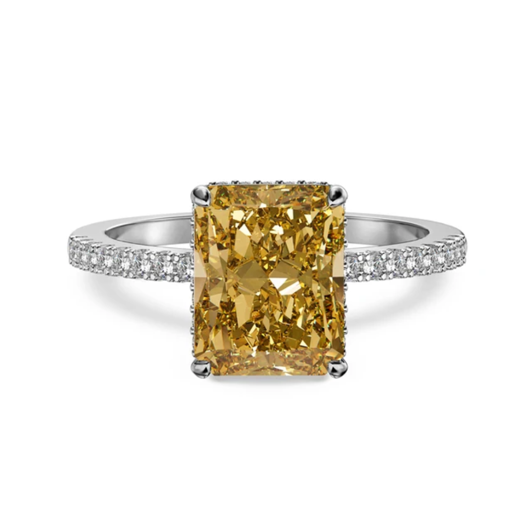 Sterling Silver Ring with Coloured Centre Stone