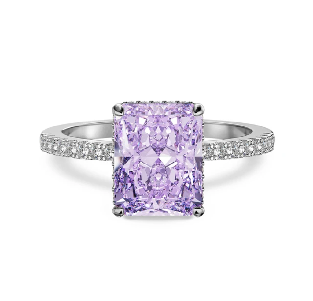 Sterling Silver Ring with Coloured Centre Stone