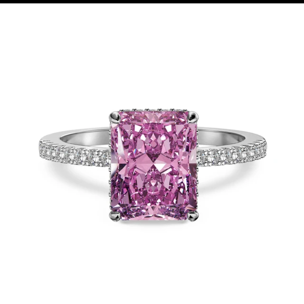 Sterling Silver Ring with Coloured Centre Stone