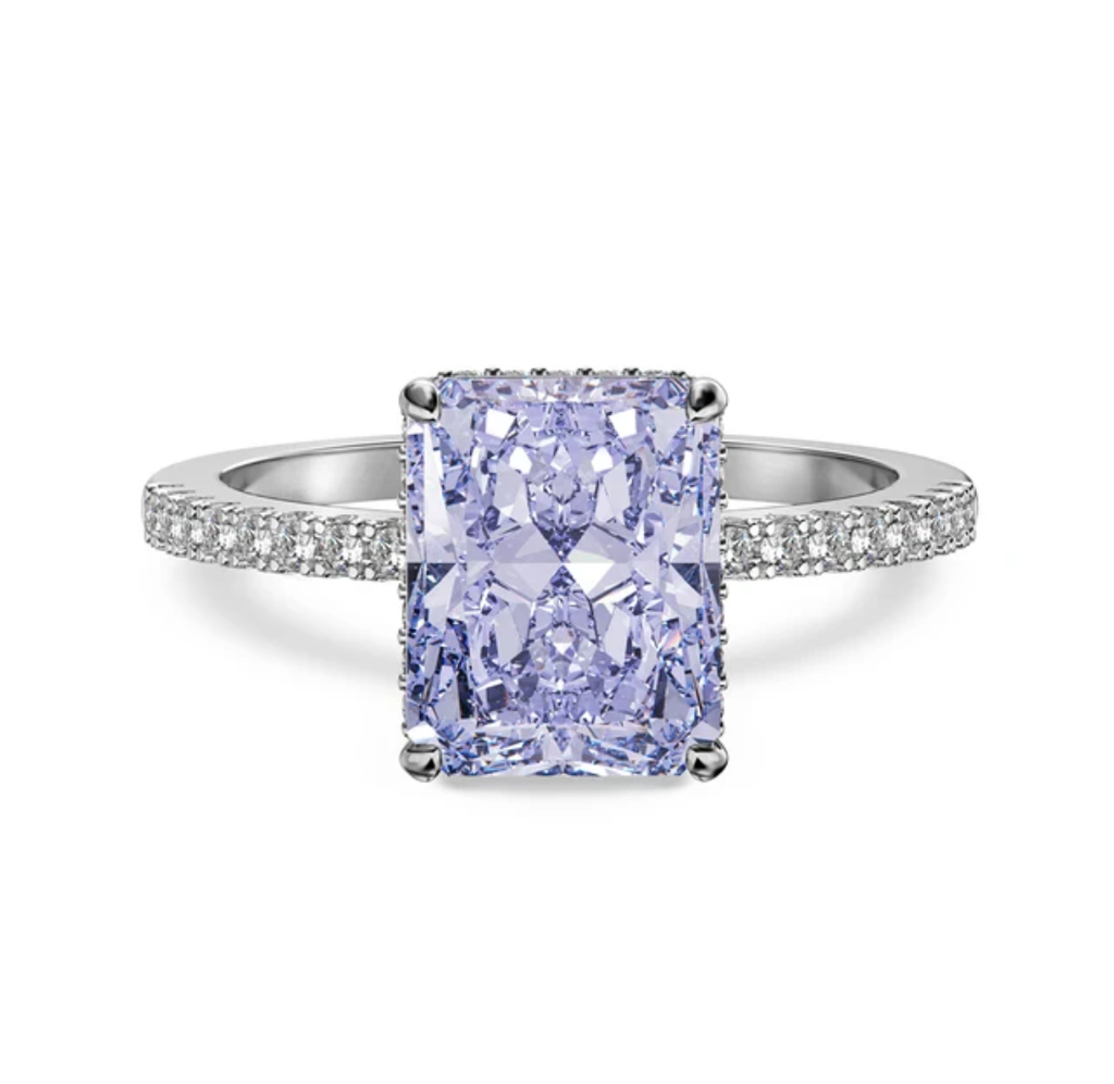 Sterling Silver Ring with Coloured Centre Stone