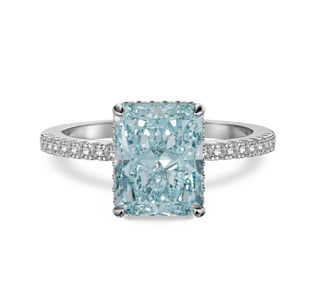 Sterling Silver Ring with Coloured Centre Stone