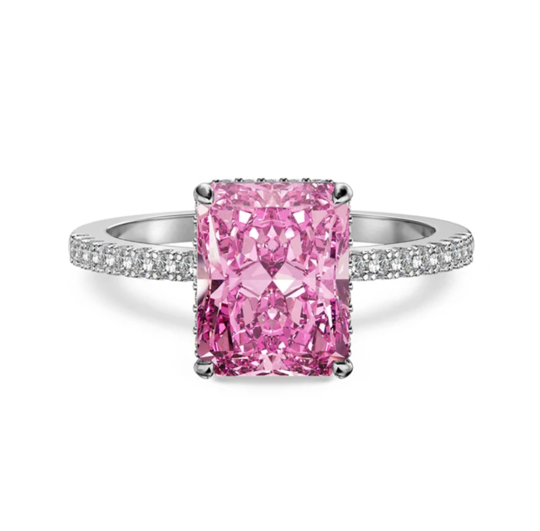 Sterling Silver Ring with Coloured Centre Stone